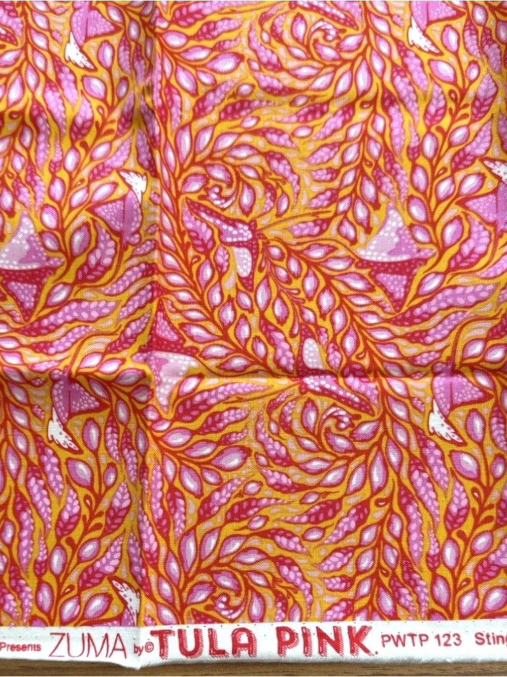 Tula Pink Zuma OOP Sea Stingray Glow Fish Fat Quarter Quilting Cotton